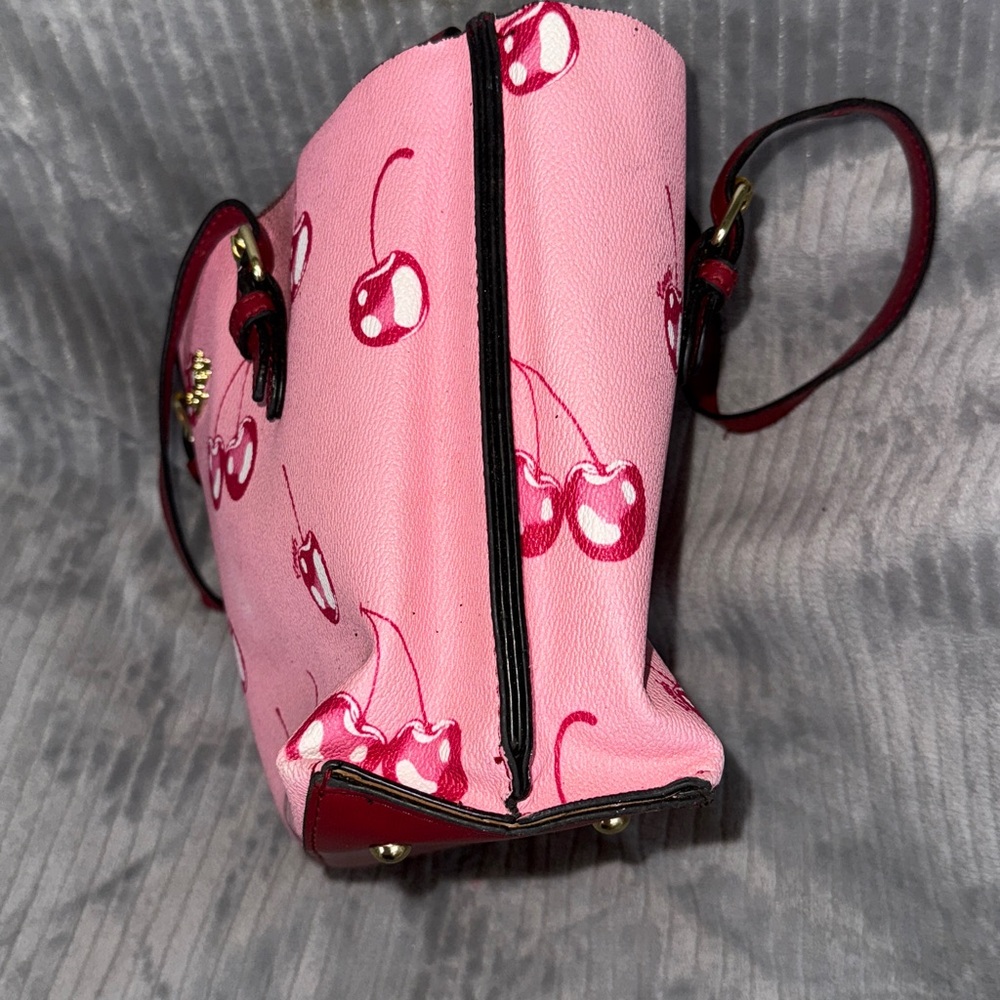 Coach Pink Tote with Cherry Design - Picture 13 of 13